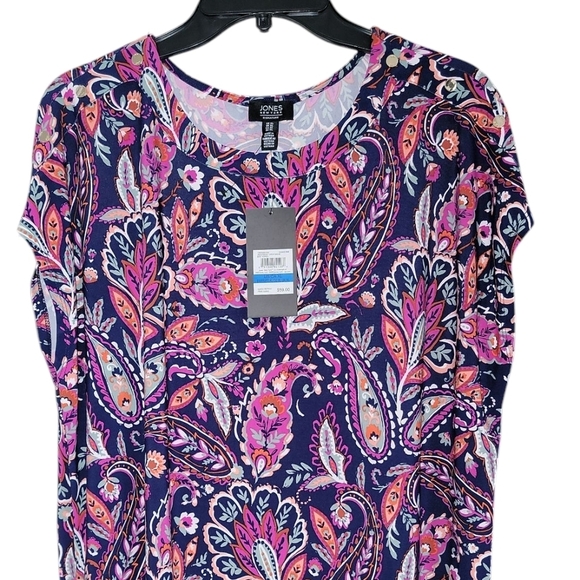 Jones New York Purple and Pink Relaxed Blouse - Picture 3 of 5